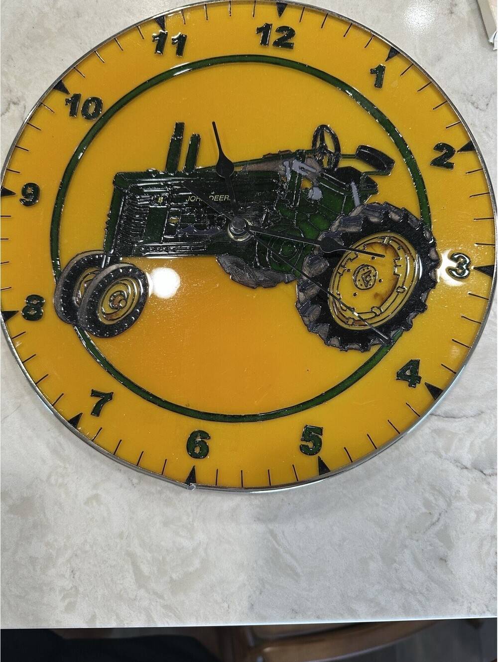 Working Stained Glass Style Tracktor John Deere Wall lock 10” 3D Effect EUC - Picture 1 of 4